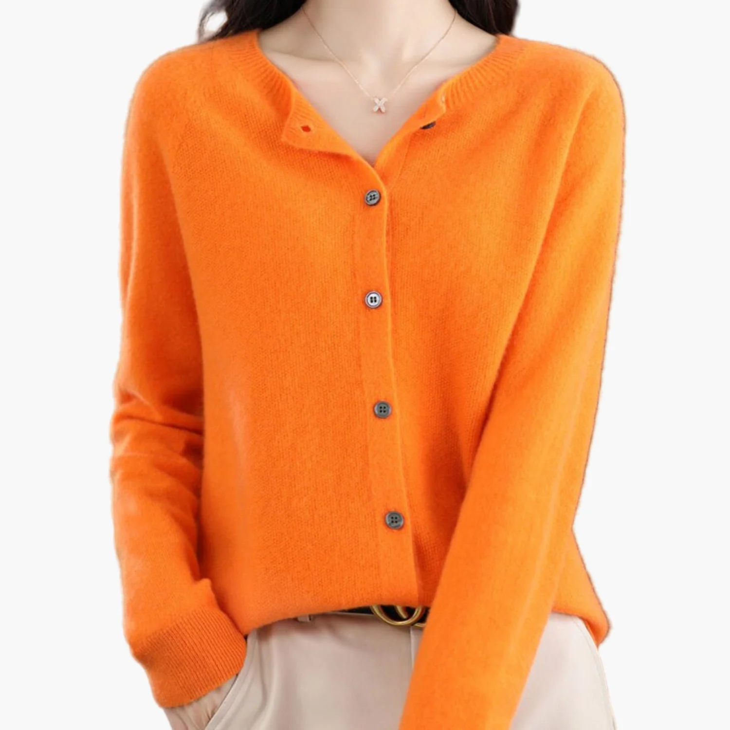 Cardigan Femme Élégant Coupe Classique Polyvalent pour Usage Quotidien et Bureau - Image 2