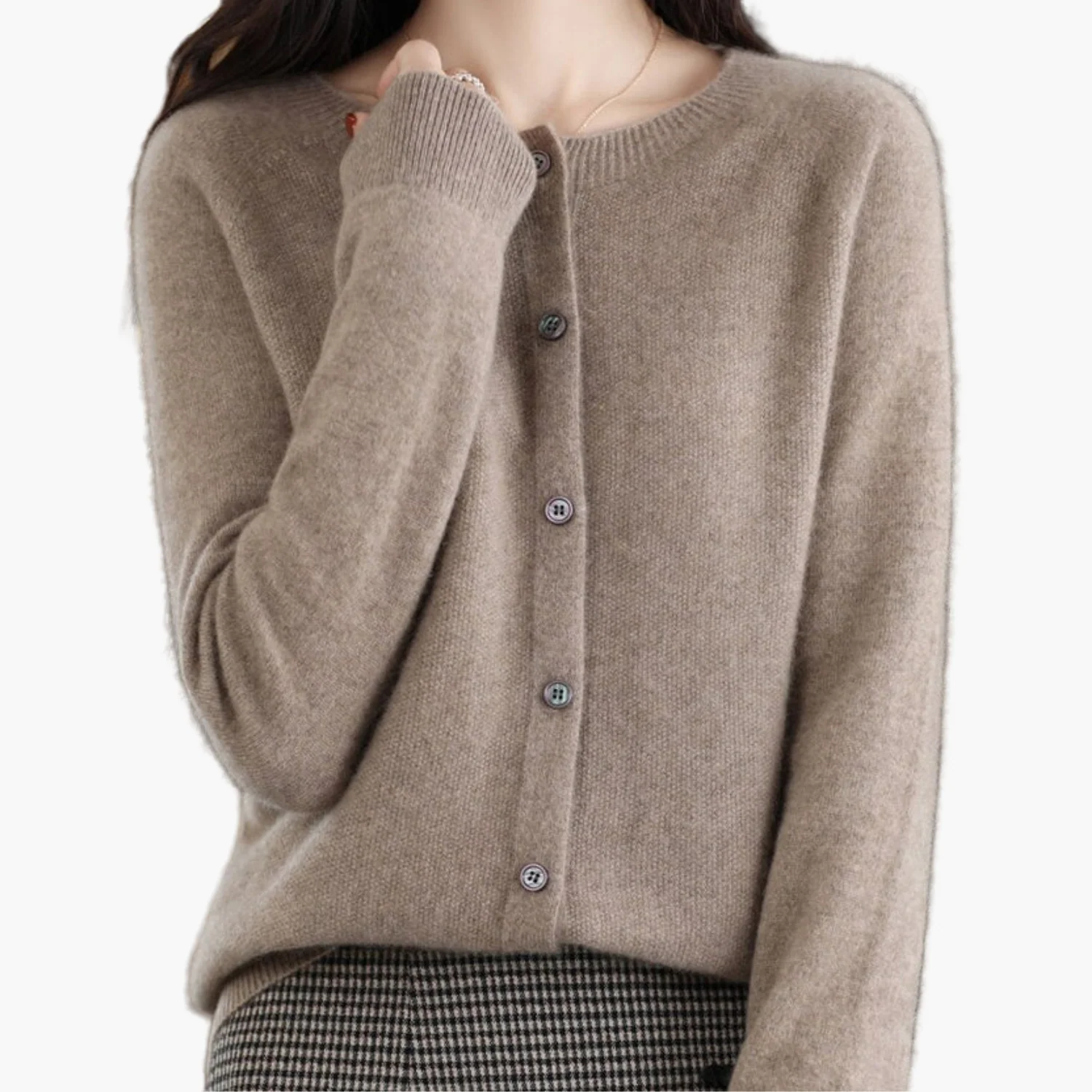 Cardigan Femme Élégant Coupe Classique Polyvalent pour Usage Quotidien et Bureau - Image 4