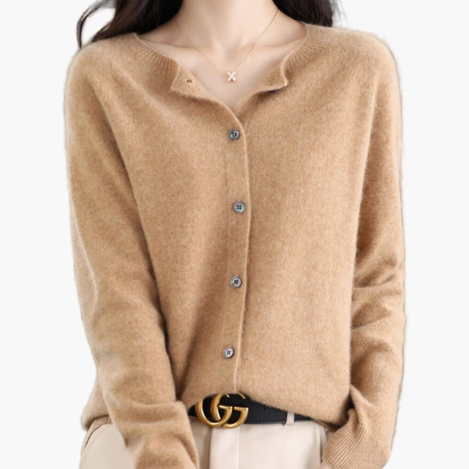 Cardigan Femme Élégant Coupe Classique Polyvalent pour Usage Quotidien et Bureau - Image 5