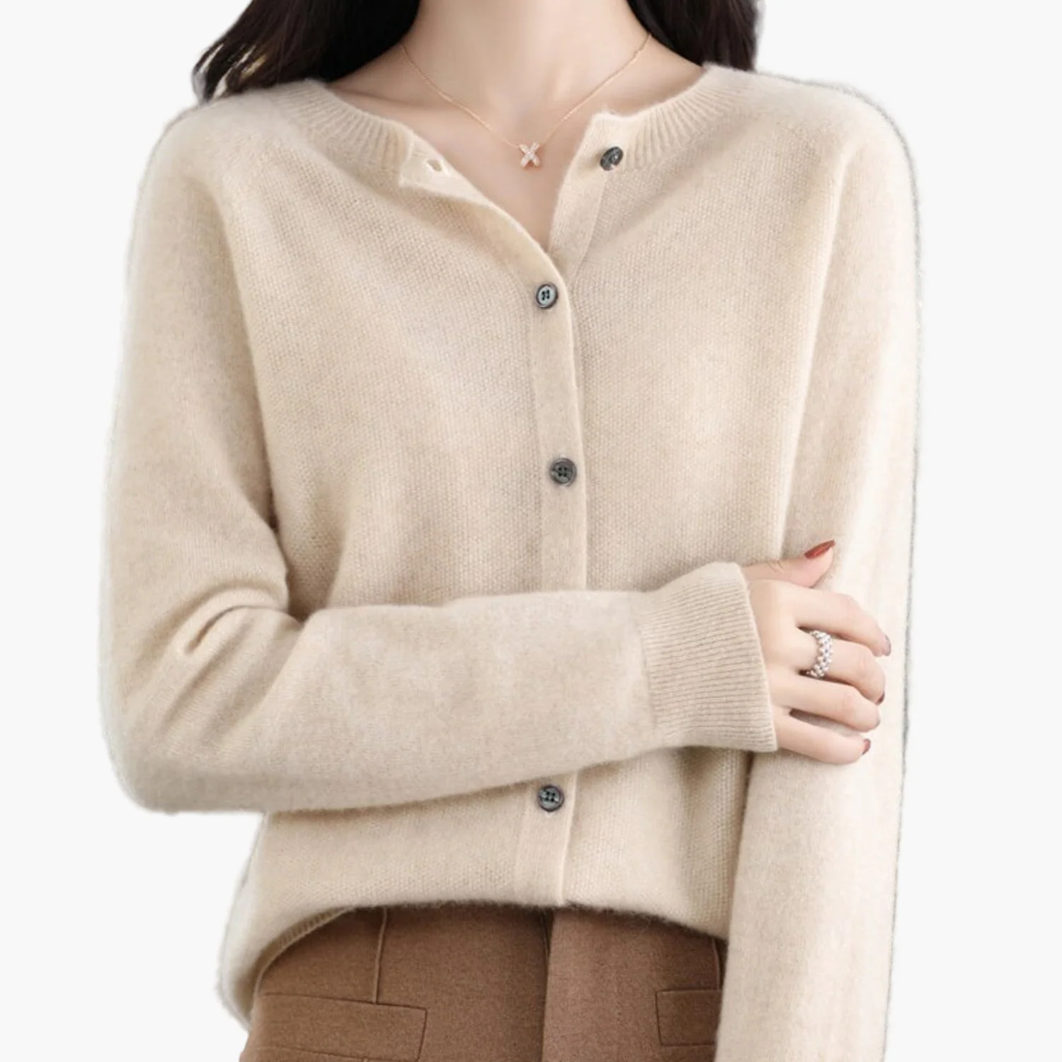 Cardigan Femme Élégant Coupe Classique Polyvalent pour Usage Quotidien et Bureau - Image 8