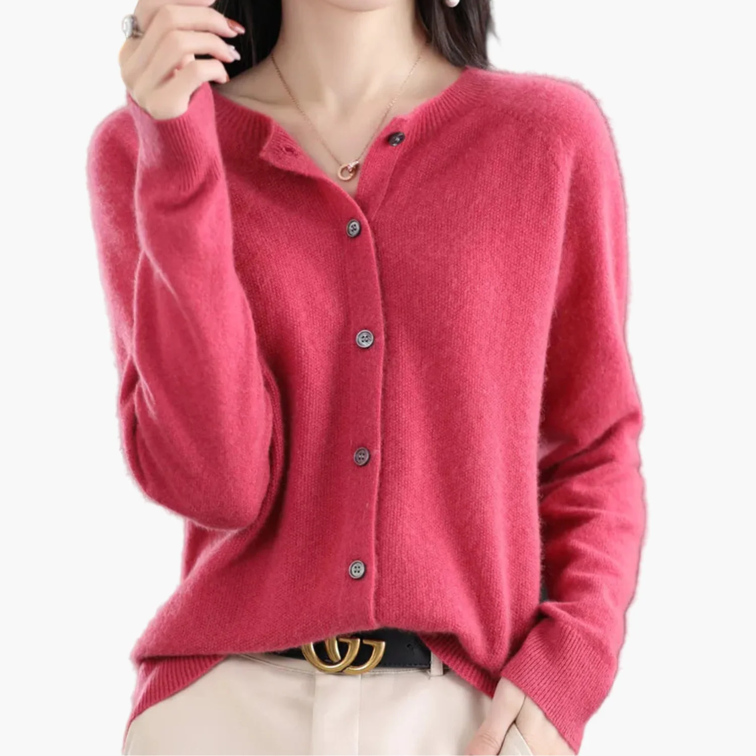 Cardigan Femme Élégant Coupe Classique Polyvalent pour Usage Quotidien et Bureau - Image 9