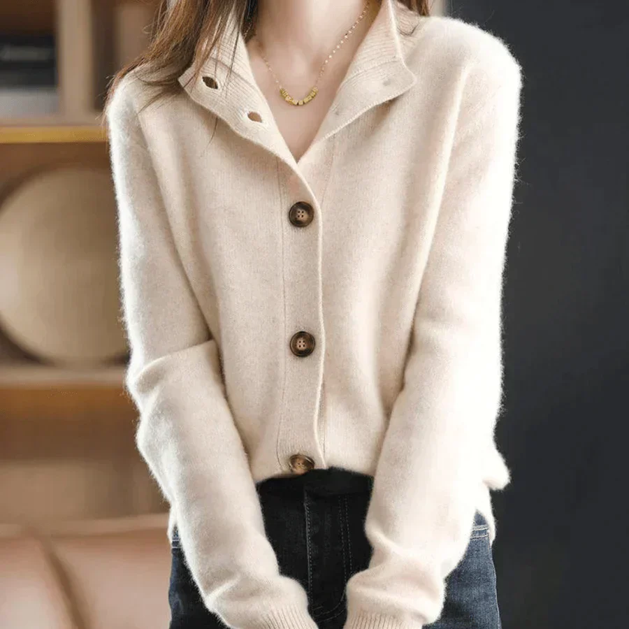 Cardigan Femme Élégant et Douillet Style Décontracté pour Automne et Hiver - Image 2