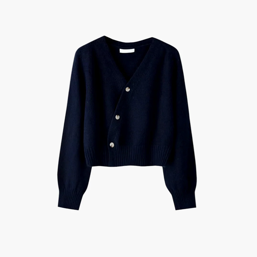 Cardigan femme style moderne à boutons croisés col V pour automne-hiver - Image 5