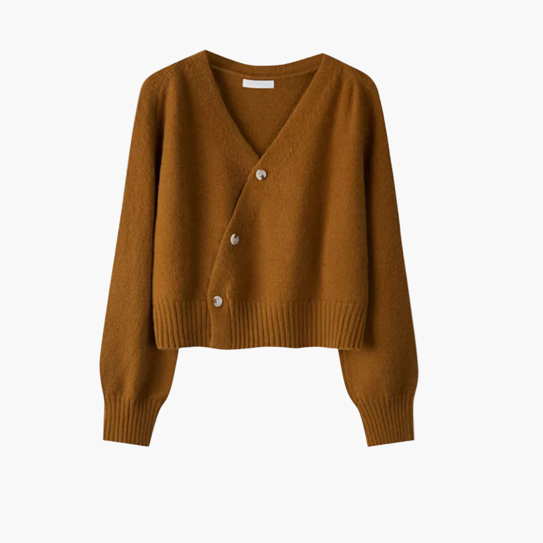Cardigan femme style moderne à boutons croisés col V pour automne-hiver - Image 6