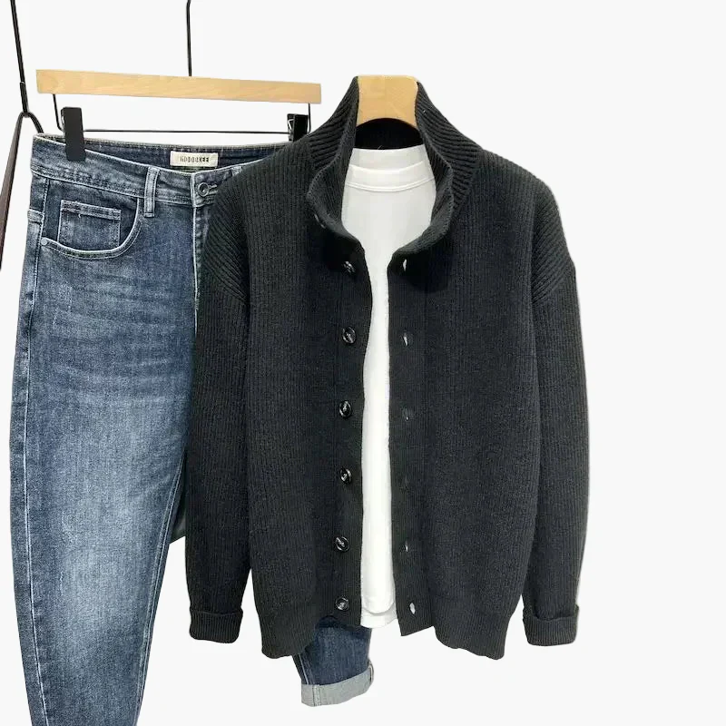 Cardigan zippé style décontracté pour homme – Look urbain élégant et polyvalent - Image 2