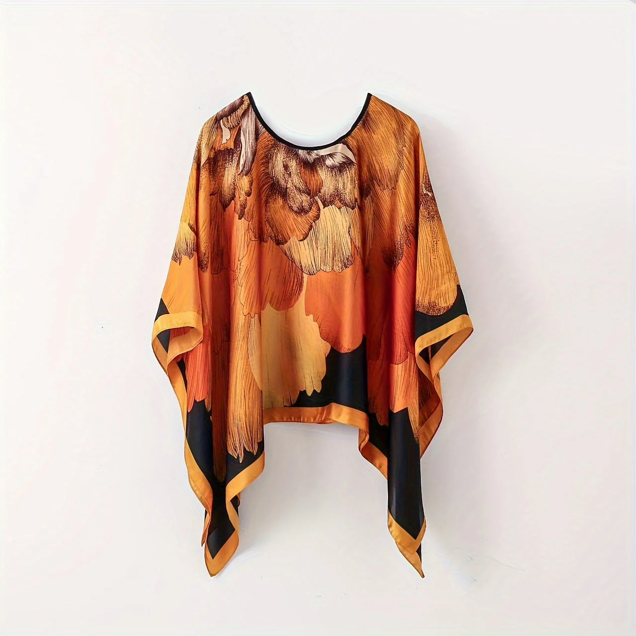 Châle Femme Style Bohème Imprimé Floral Élégant pour Plage et Sorties Décontractées - Image 2