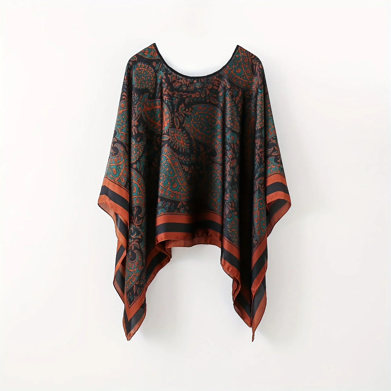Châle Femme Style Bohème Imprimé Floral Élégant pour Plage et Sorties Décontractées - Image 6