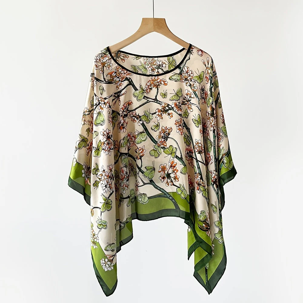 Châle Femme Style Bohème Imprimé Floral Élégant pour Plage et Sorties Décontractées - Image 8