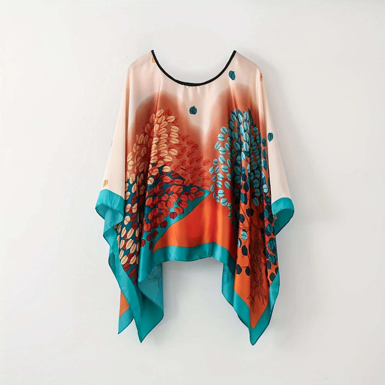Châle Femme Style Bohème Imprimé Floral Élégant pour Plage et Sorties Décontractées - Image 9
