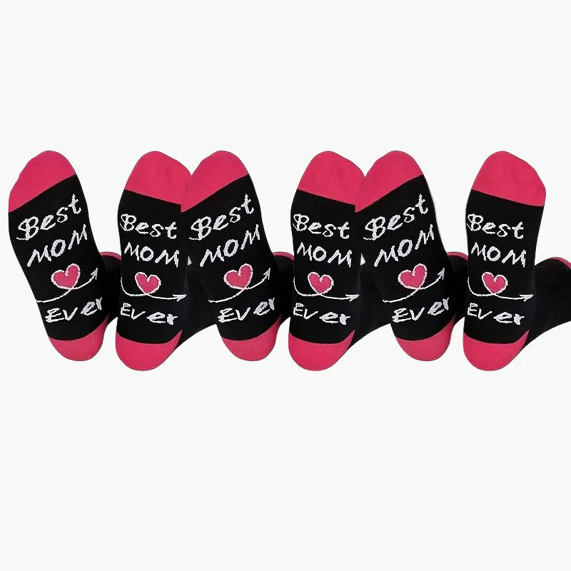 Chaussettes fantaisie femme – Meilleure maman – Cadeau original fête des mères ou anniversaire - Image 7