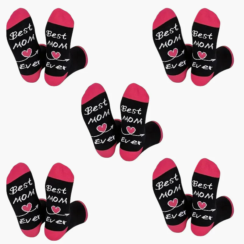 Chaussettes fantaisie femme – Meilleure maman – Cadeau original fête des mères ou anniversaire - Image 8