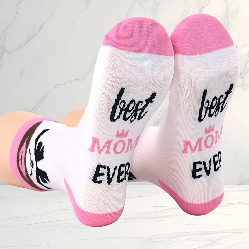 Chaussettes fantaisie femme - Meilleure Maman du Monde - Cadeau original fête des mères - Image 2