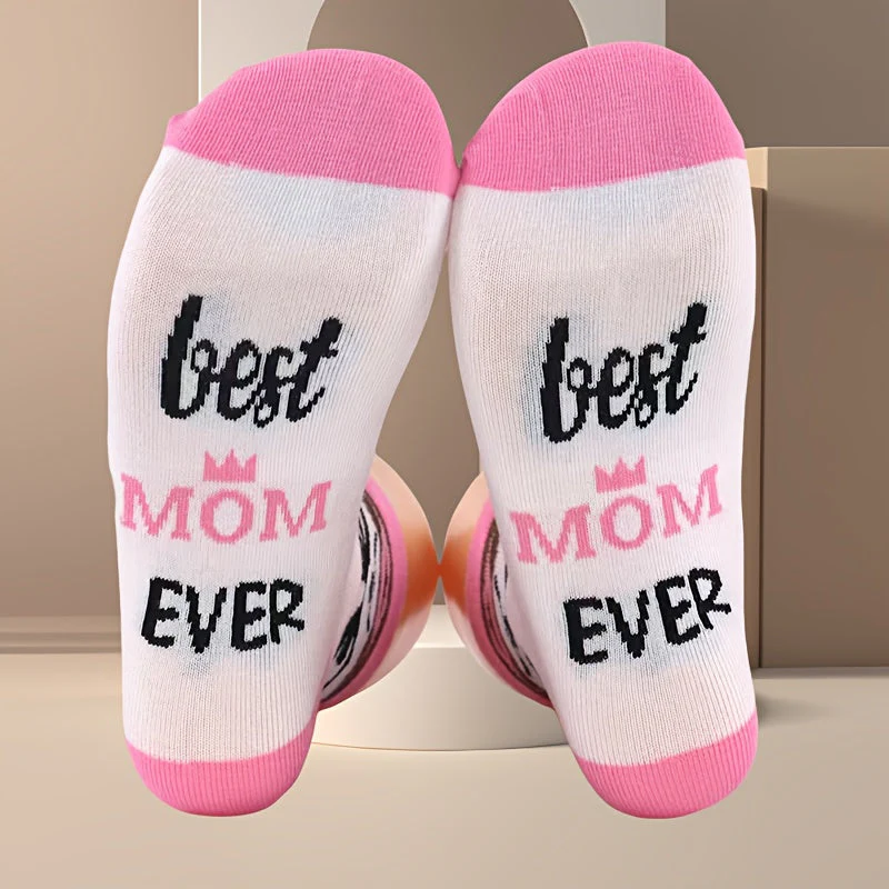 Chaussettes fantaisie femme - Meilleure Maman du Monde - Cadeau original fête des mères - Image 3