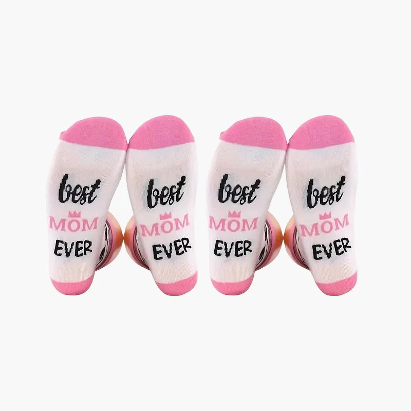 Chaussettes fantaisie femme - Meilleure Maman du Monde - Cadeau original fête des mères - Image 5