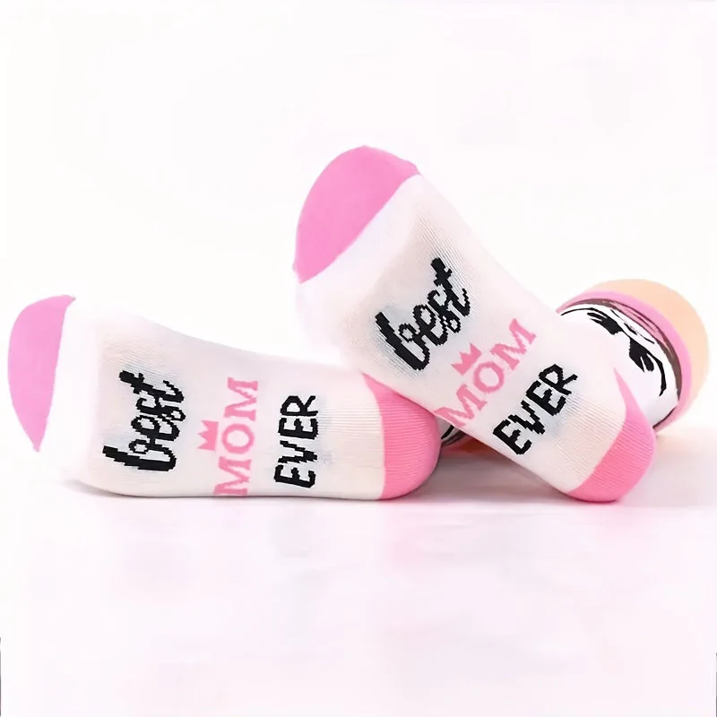 Chaussettes fantaisie femme - Meilleure Maman du Monde - Cadeau original fête des mères - Image 6