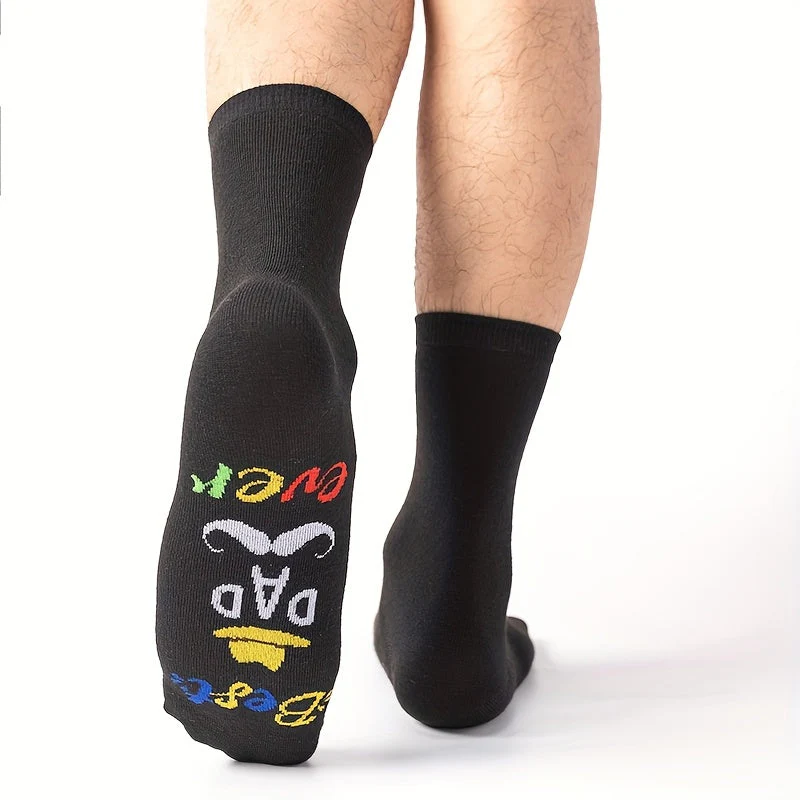 Chaussettes fantaisie homme « Best Dad Ever » cadeau original fête des pères - Image 3