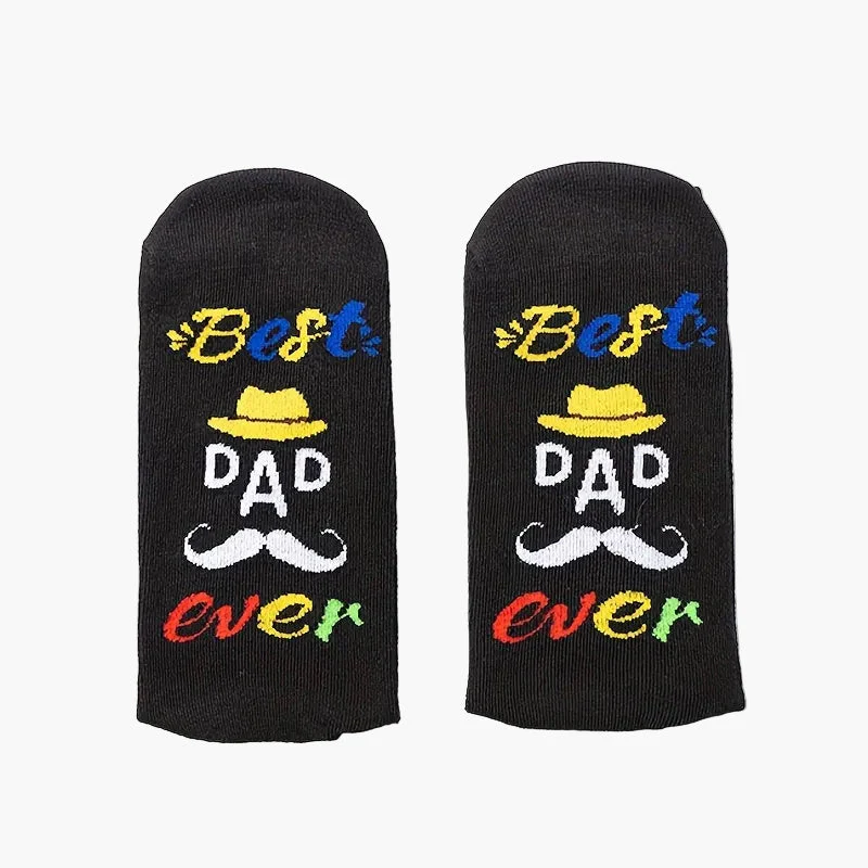Chaussettes fantaisie homme « Best Dad Ever » cadeau original fête des pères - Image 6