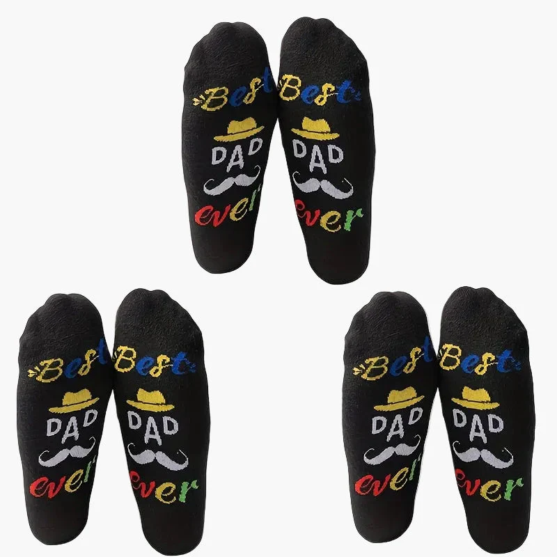 Chaussettes fantaisie homme « Best Dad Ever » cadeau original fête des pères - Image 7