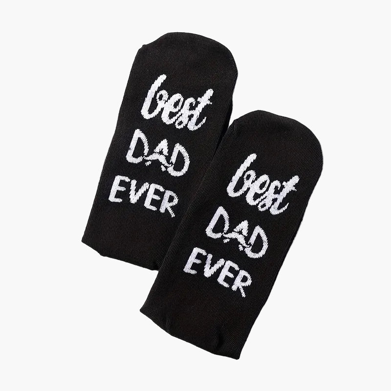 Chaussettes fantaisie homme – Cadeau original « Best Dad Ever » pour papa – Style décontracté, humour et confort au quotidien - Image 7