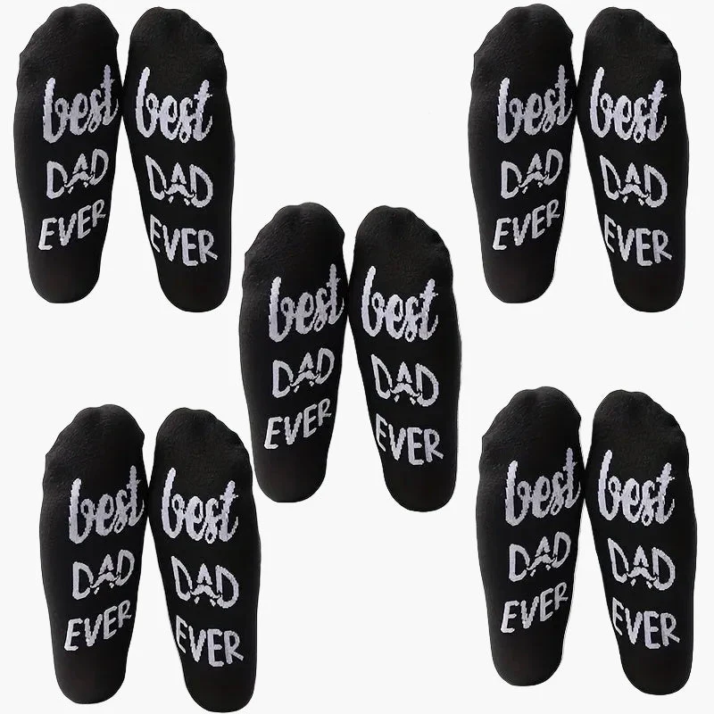 Chaussettes fantaisie homme – Cadeau original « Best Dad Ever » pour papa – Style décontracté, humour et confort au quotidien - Image 9