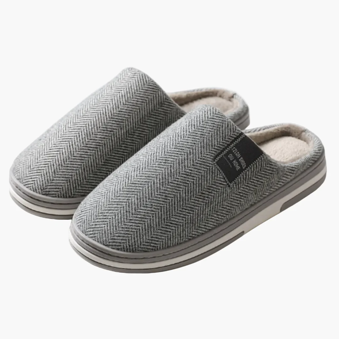 Chaussons Homme Style Classique Confort Maison Relaxation - Image 3