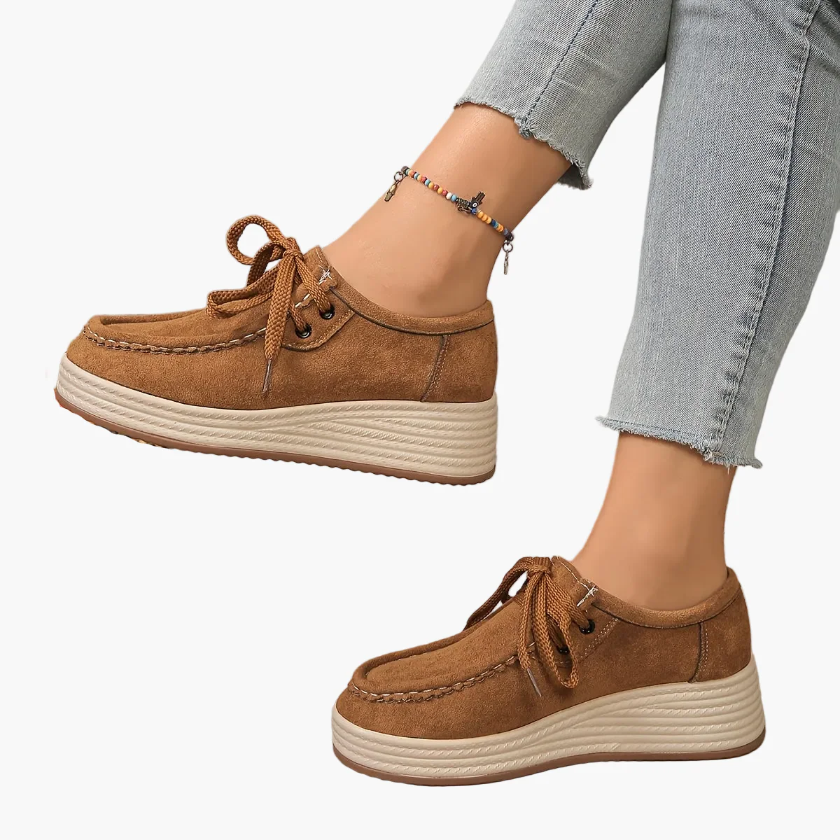 Chaussures à plateforme décontractées pour femme style mocassin urbain - Image 9