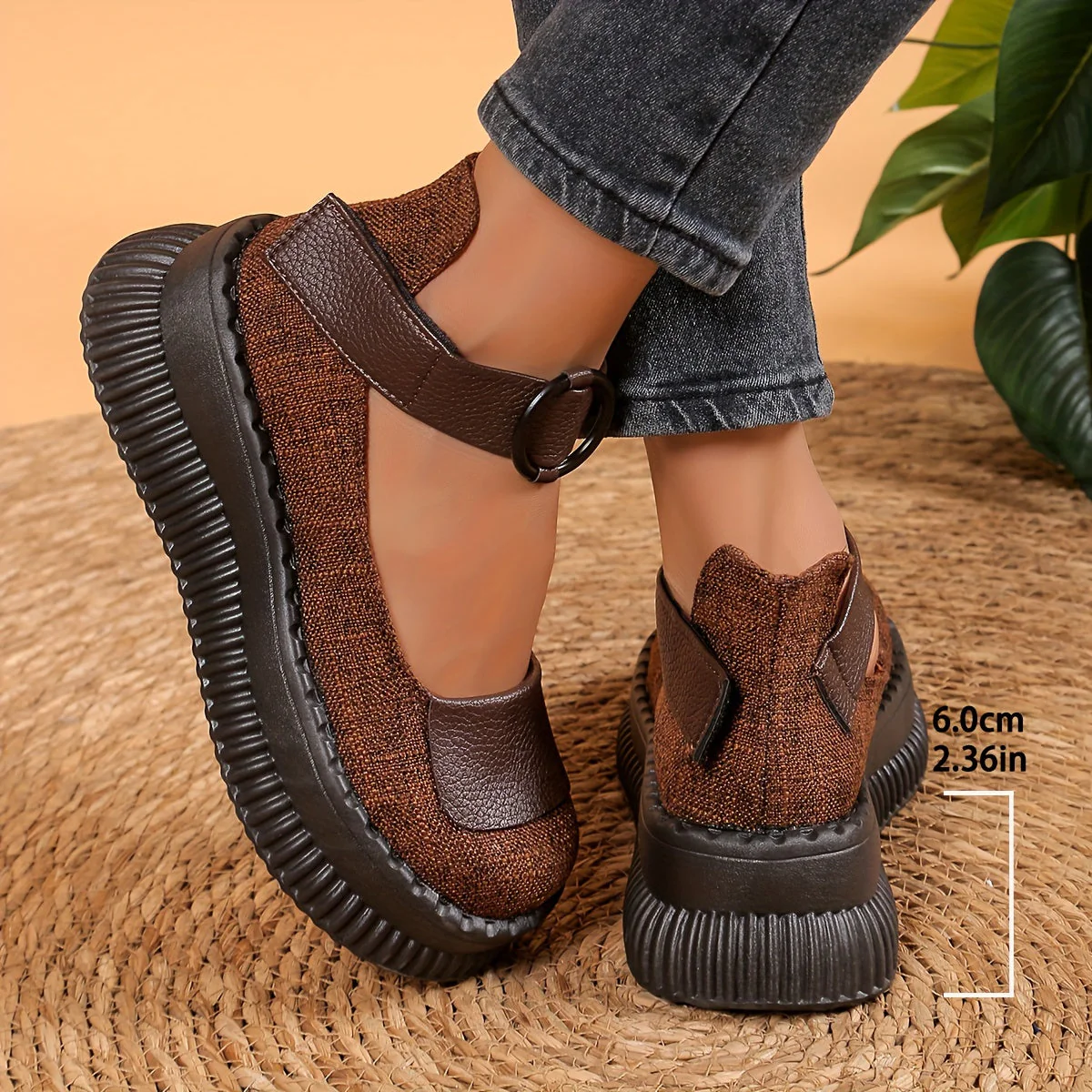 Chaussures bateau vintage pour femme à bout rond et bride boucle – Style décontracté - Image 8