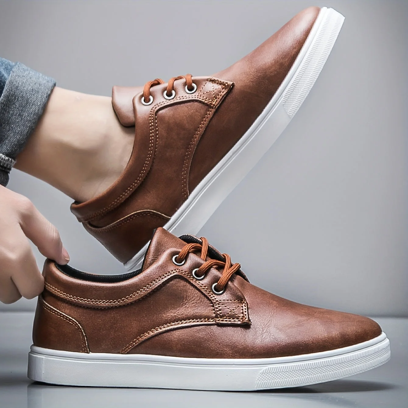 Chaussures décontractées homme style urbain à lacets pour usage quotidien - Image 3