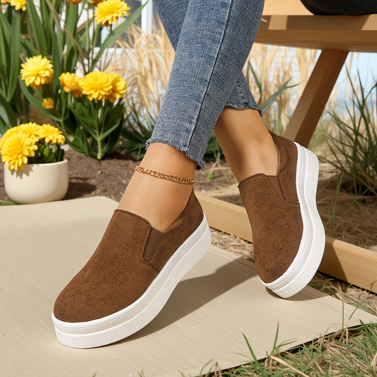 Chaussures femme slip-on plateforme style décontracté élégant pour printemps - Image 6