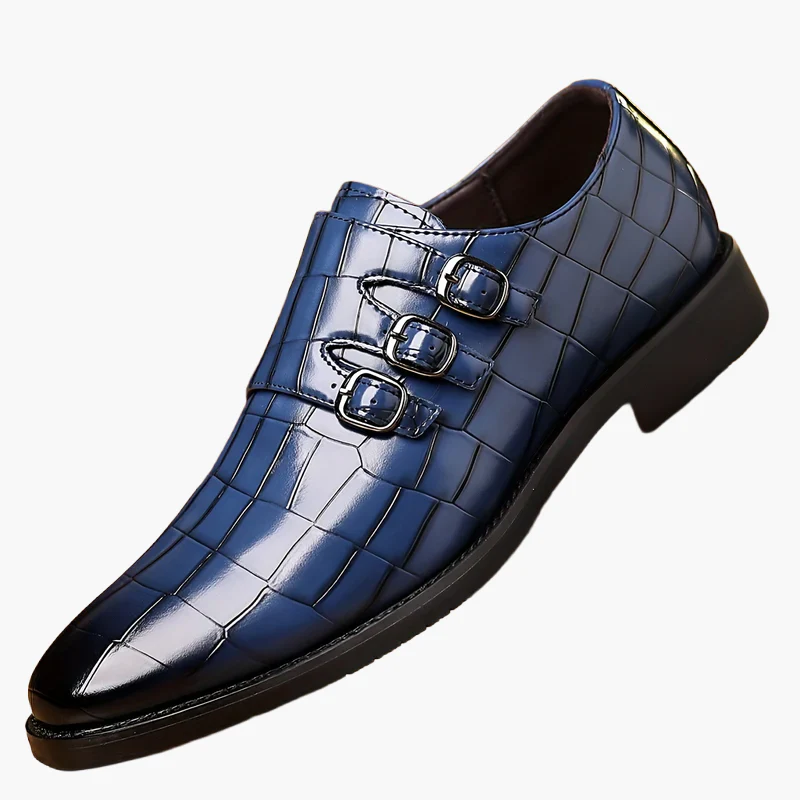 Chaussures habillées à boucle triple pour homme style vintage – élégance formelle et urbaine - Image 10