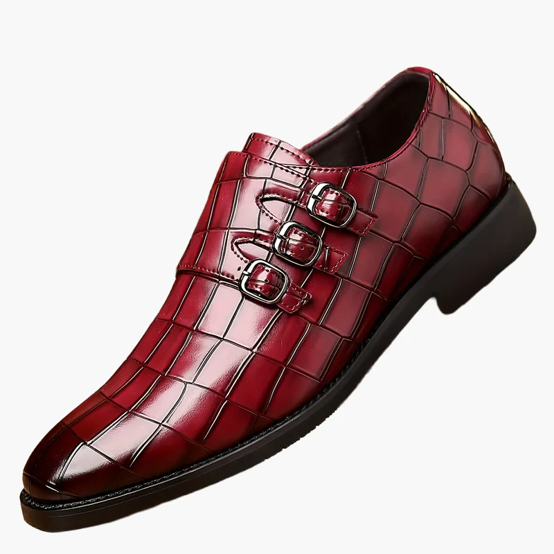 Chaussures habillées à boucle triple pour homme style vintage – élégance formelle et urbaine - Image 11