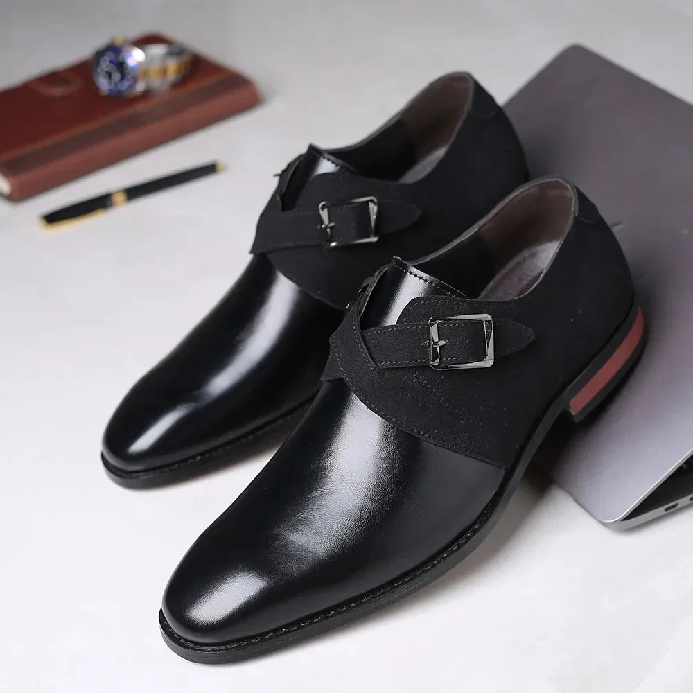 Chaussures habillées à boucle double pour homme style urbain chic - Image 5