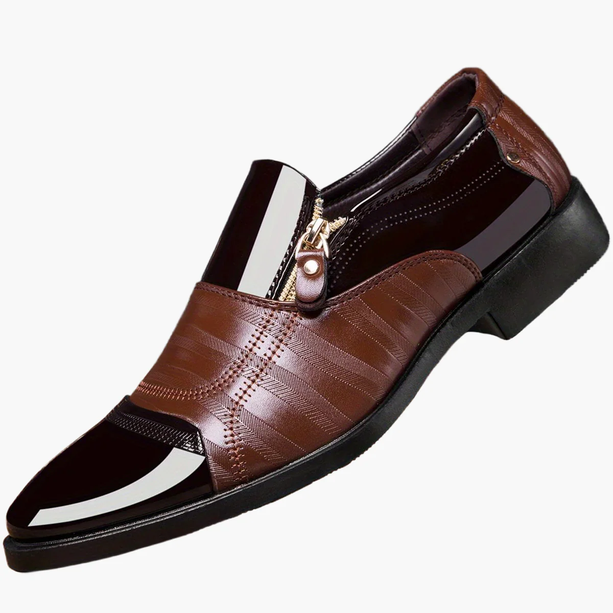 Chaussures habillées business pour homme style anglais à bout pointu avec fermeture éclair - Image 7
