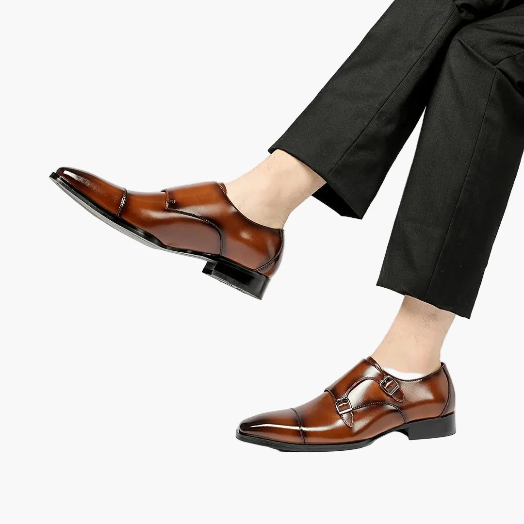 Chaussures habillées à double boucle pour homme – Élégance formelle et style moderne - Image 3