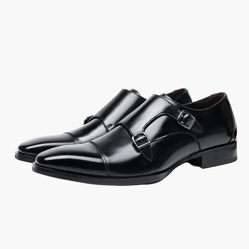 Chaussures habillées à double boucle pour homme – Élégance formelle et style moderne - Image 4
