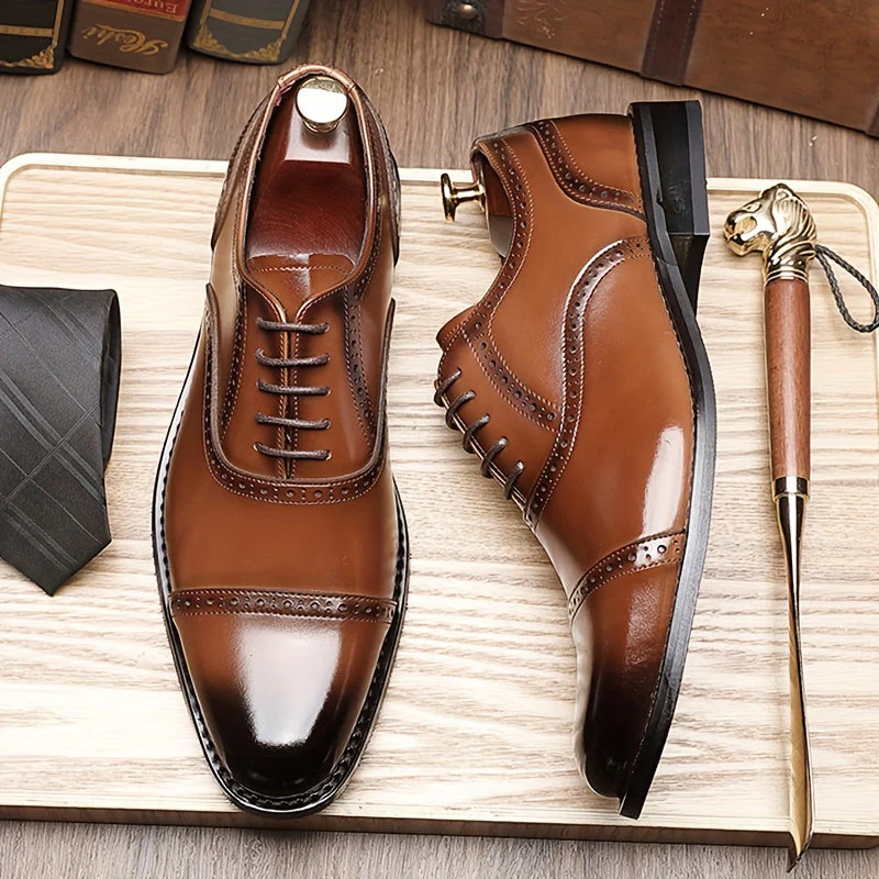 Chaussures habillées homme élégantes à lacets style business et quotidien - Image 2