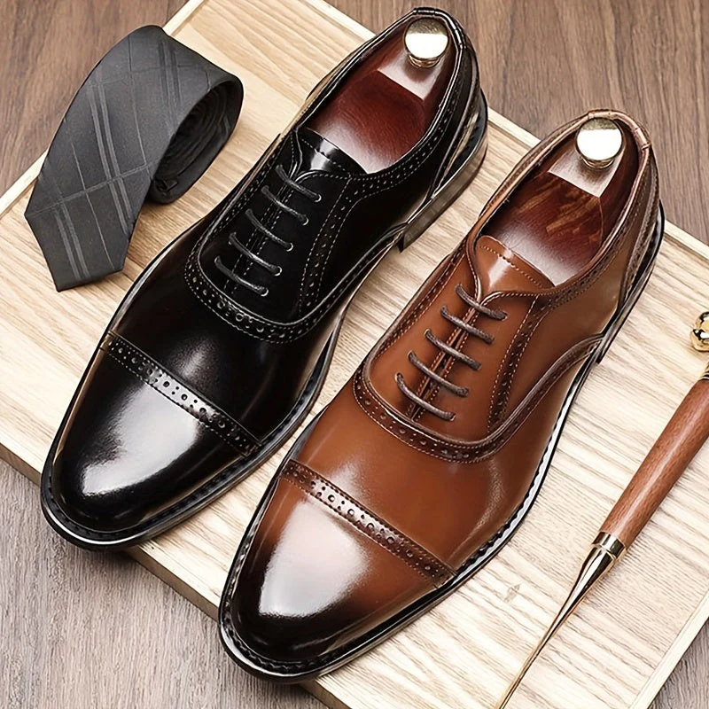 Chaussures habillées homme élégantes à lacets style business et quotidien - Image 3
