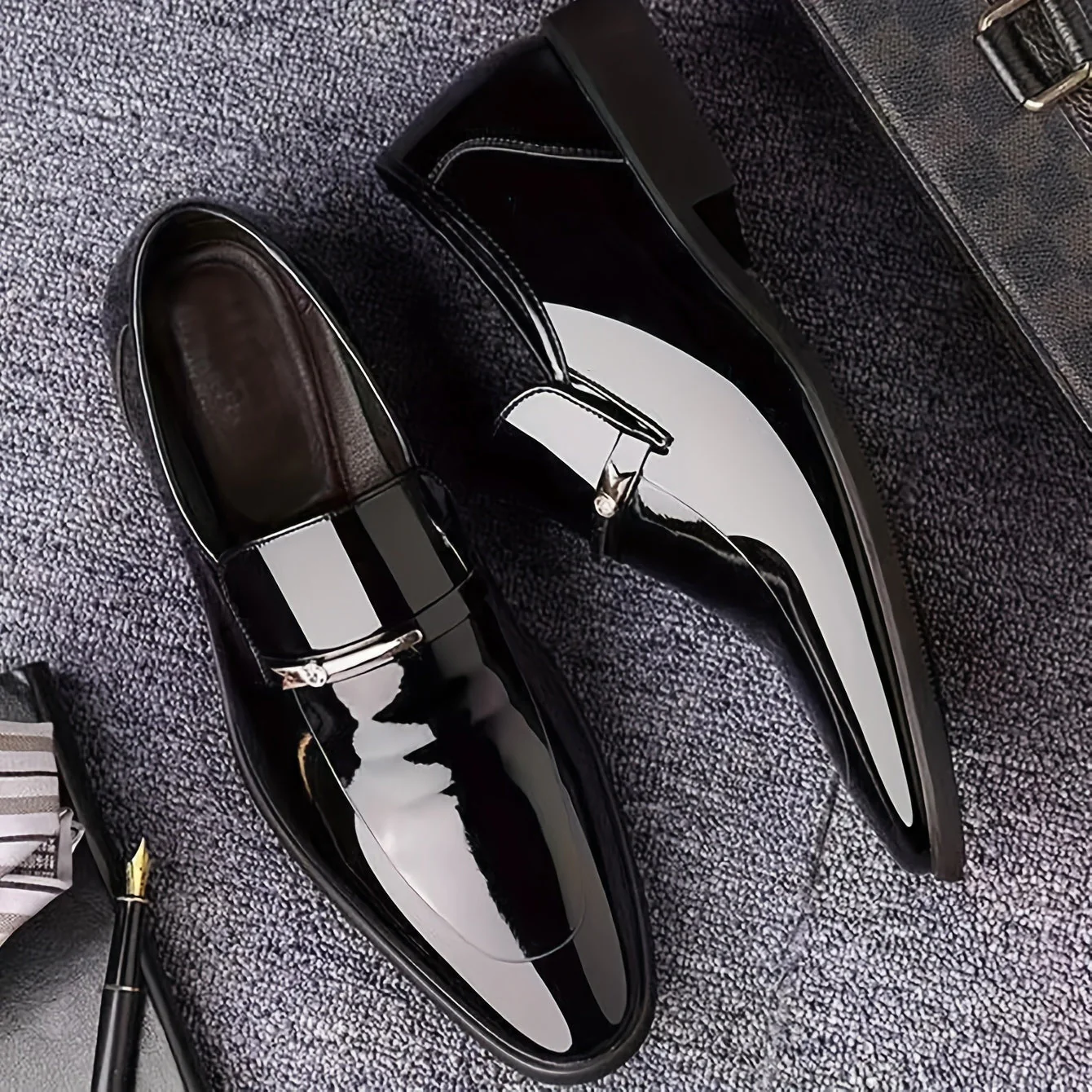 Chaussures habillées pour homme style mocassin à enfiler – Élégance formelle et confort quotidien - Image 8