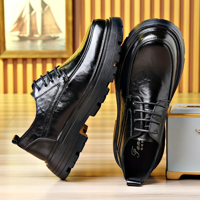 Chaussures habillées vintage pour homme à lacets style urbain - usage quotidien et casual - Image 2