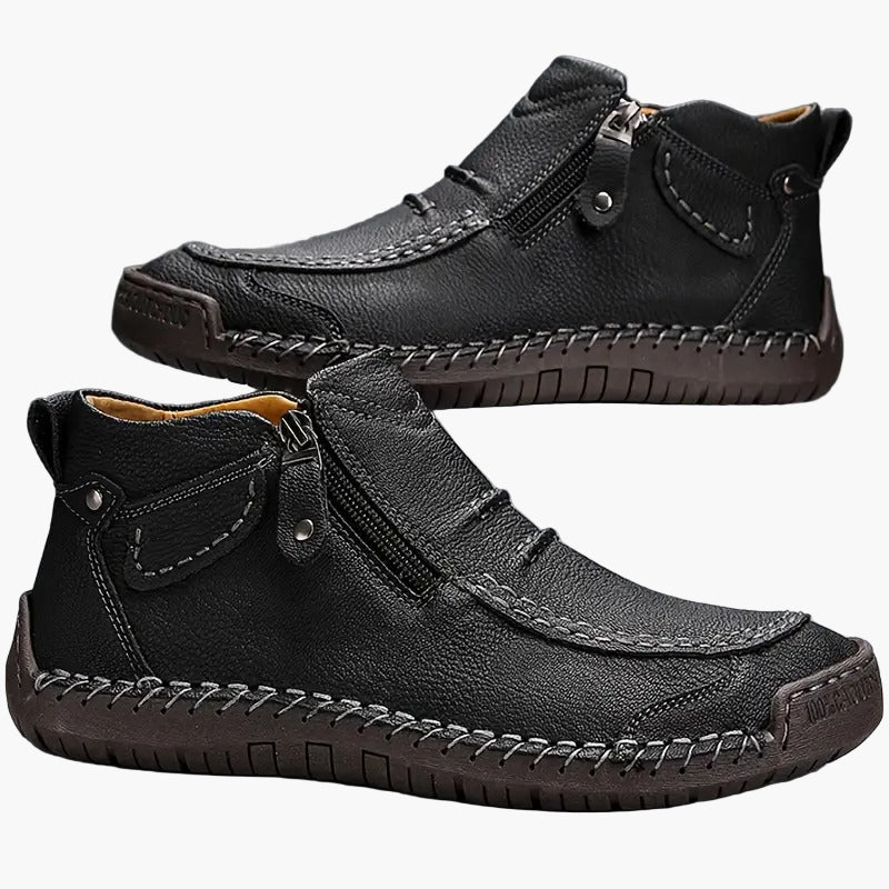 Chaussures homme montantes décontractées à fermeture éclair – Style urbain polyvalent - Image 3