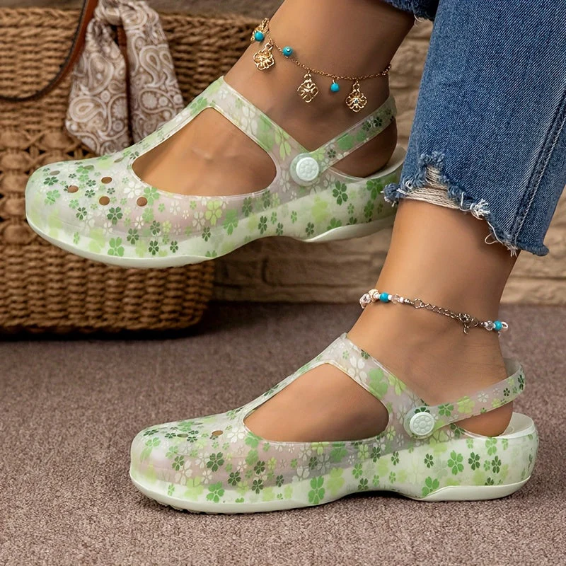 Chaussures Mary Jane Décontractées Femme Style Printanier à Motifs Floraux Pour le Quotidien - Image 4