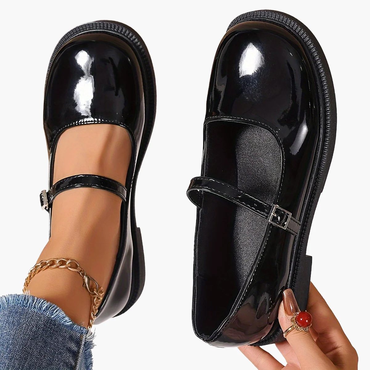 Chaussures Mary Jane Femme Style Preppy Élégant à Bride, Idéal Quotidien et Loisirs - Image 11