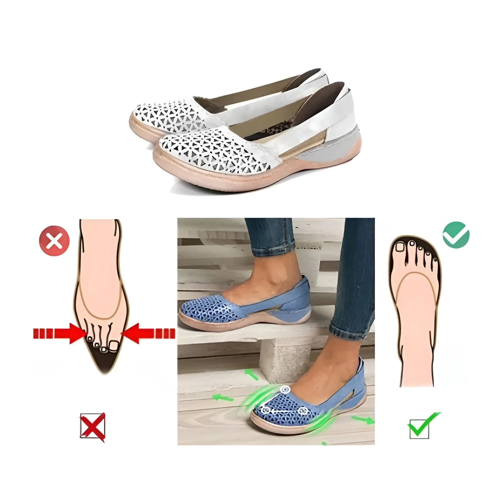 Chaussures orthopédiques femme confort quotidien style casual moderne - Image 9