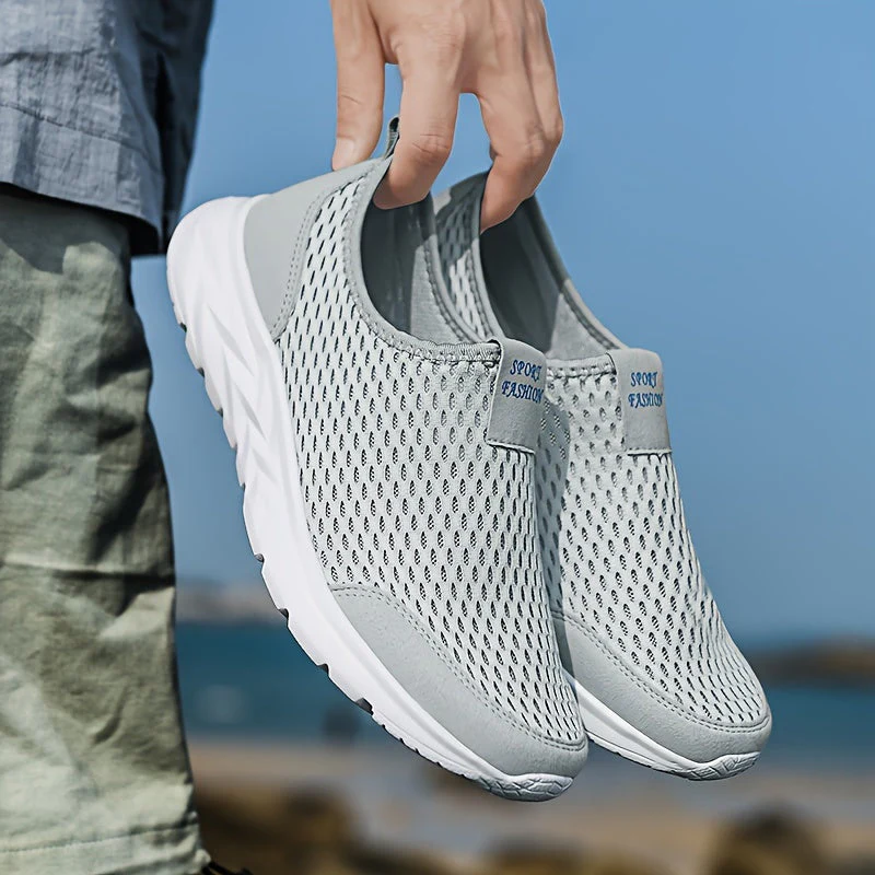 Chaussures de sport décontractées pour homme à enfiler - Style respirant pour marche et entraînement - Image 2