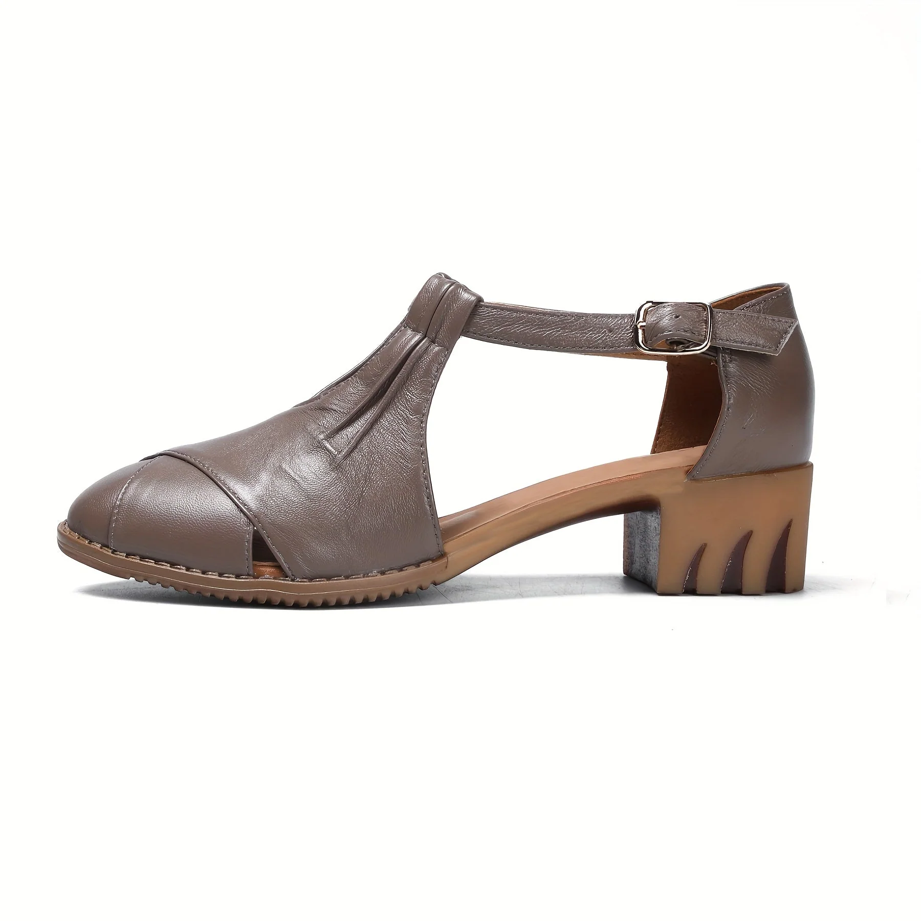 Chaussures à talon compensé pour femme style rétro confortable pour la marche et le quotidien - Image 6