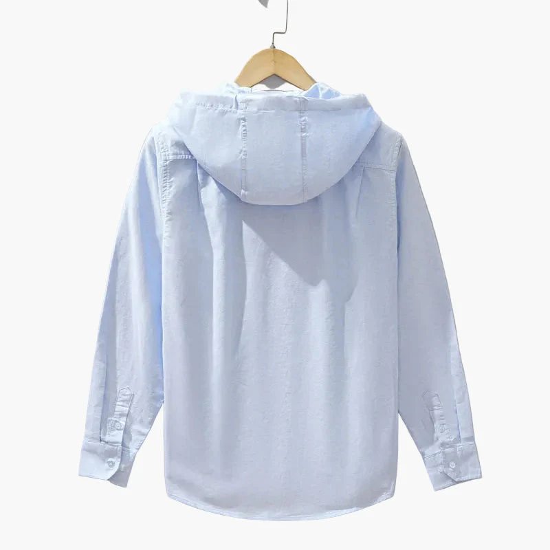 Chemise à capuche décontractée pour homme style urbain et polyvalent - Image 2