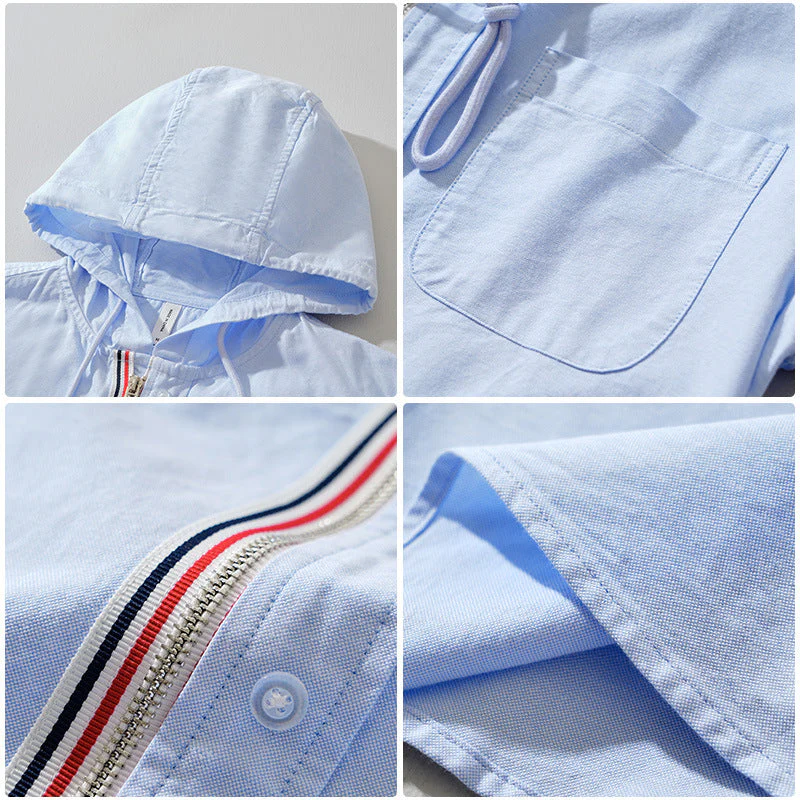 Chemise à capuche décontractée pour homme style urbain et polyvalent - Image 3