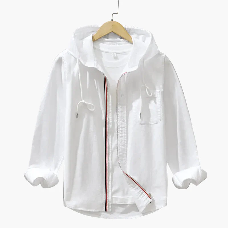 Chemise à capuche décontractée pour homme style urbain et polyvalent - Image 4