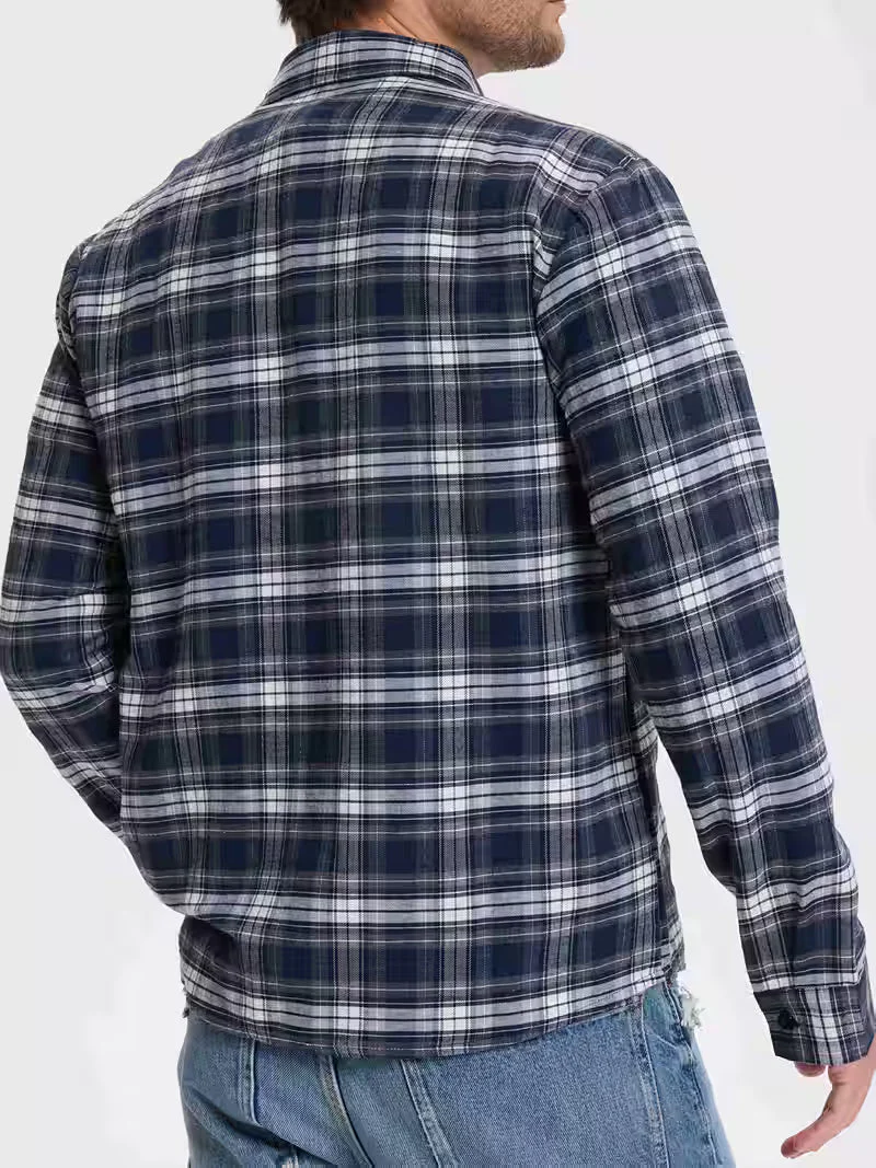 Chemise à carreaux décontractée pour homme, style surchemise, idéale pour le week-end - Image 10