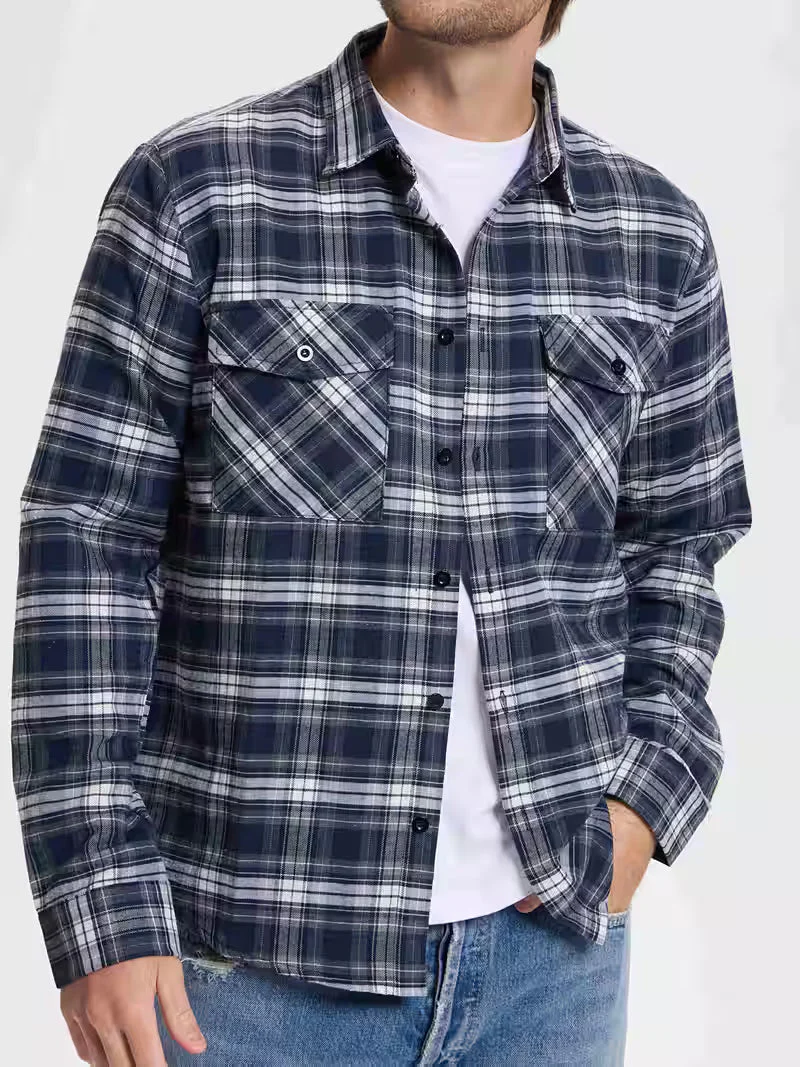 Chemise à carreaux décontractée pour homme, style surchemise, idéale pour le week-end - Image 7